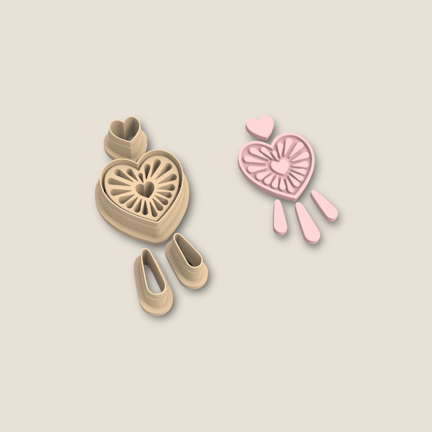 Coeur combo 9 coupe-argile polymère