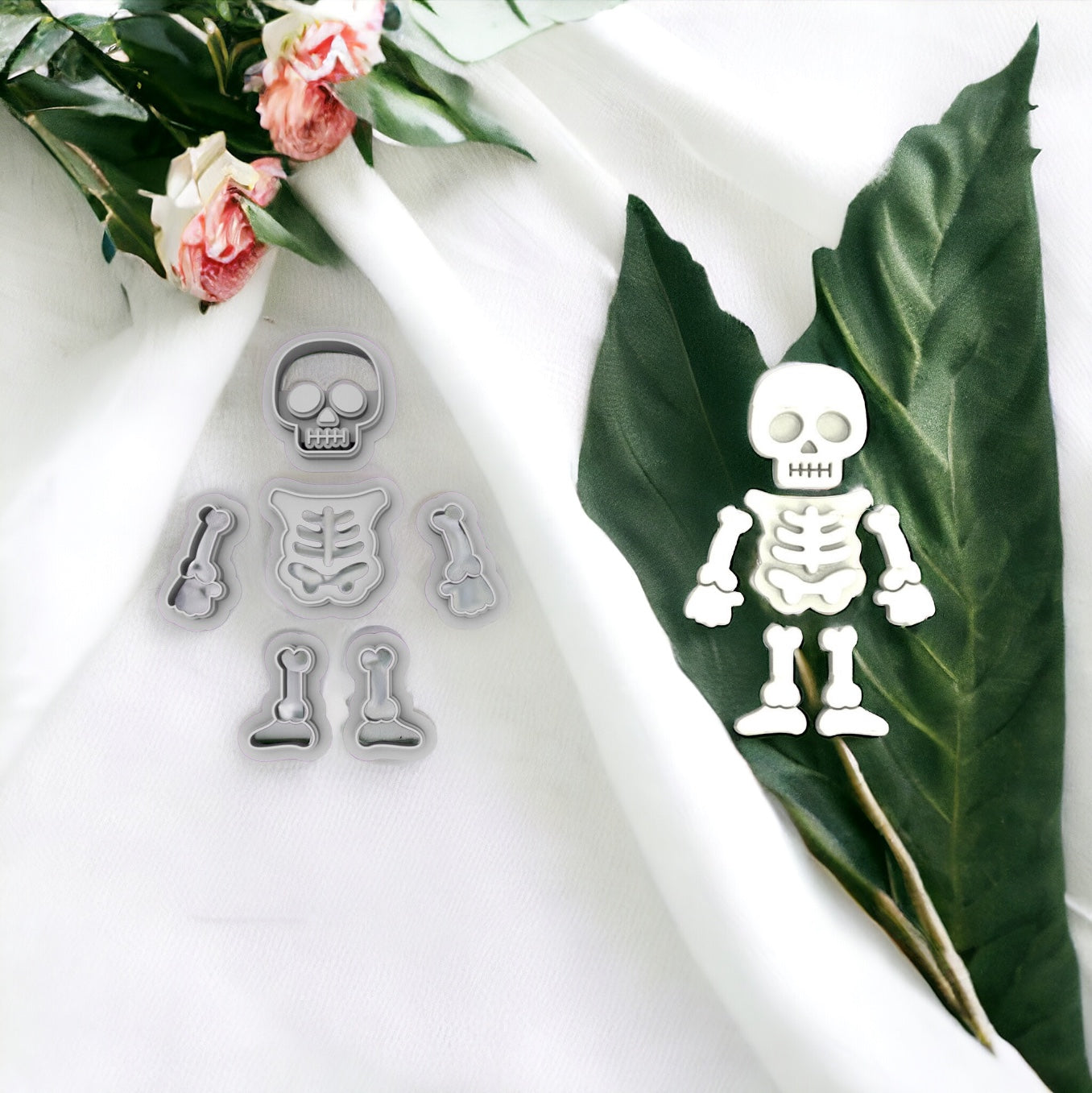 Découpeur de squelette pour réaliser des boucles d'oreilles en pâte polymère