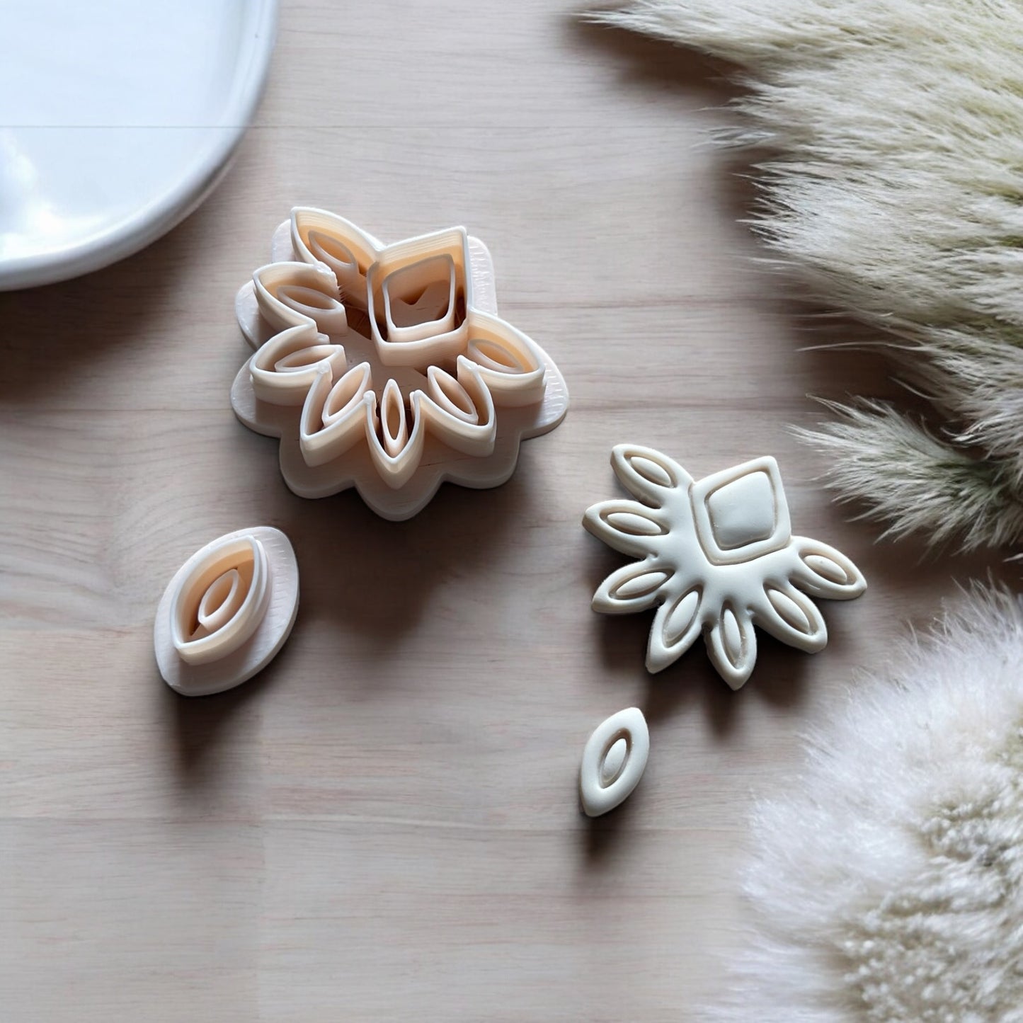 Flor bohemia - Cortador para hacer pendientes de arcilla polimerica