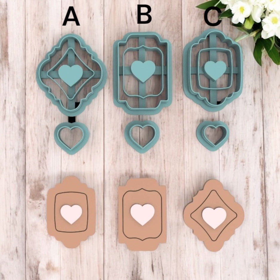 Frame San Valentin - Cortador para hacer pendientes de arcilla polimérica