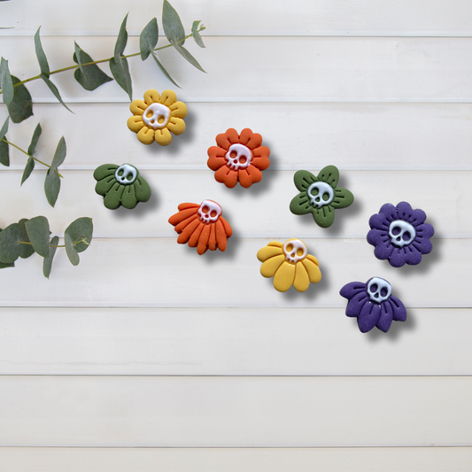 Cortador Arcilla Polimérica| Flor skull Halloween 202548 | Minipekas