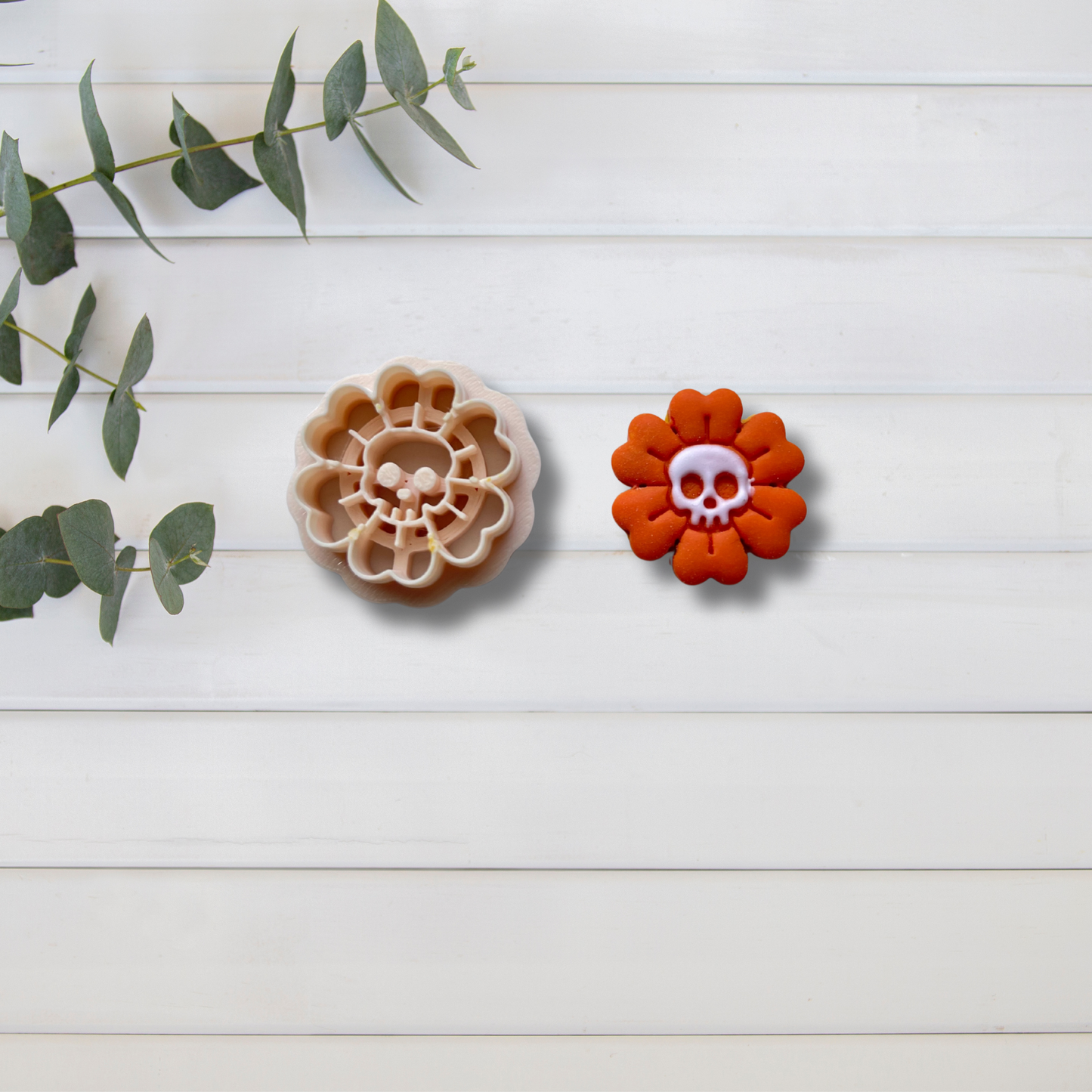 Cortador Arcilla Polimérica| Flor skull Halloween 202548 | Minipekas
