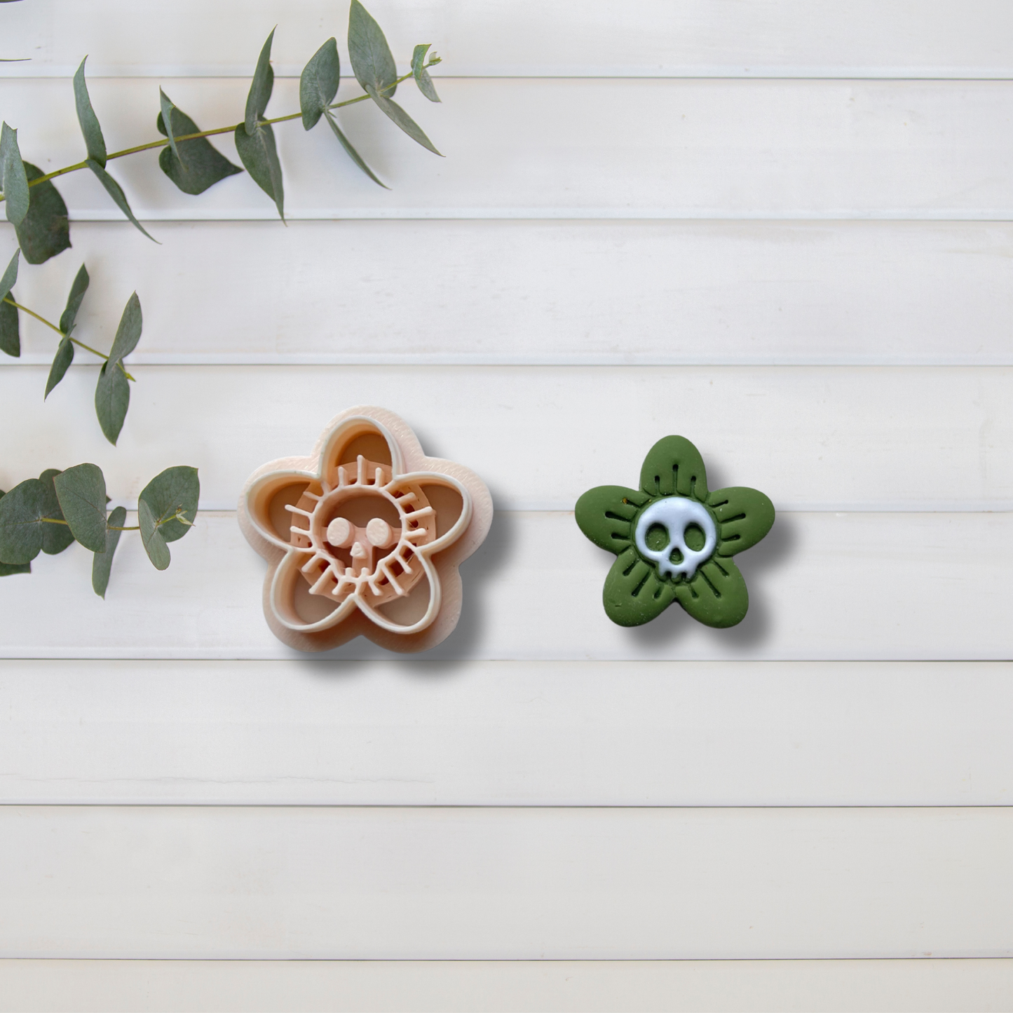 Cortador Arcilla Polimérica| Flor skull Halloween 202548 | Minipekas