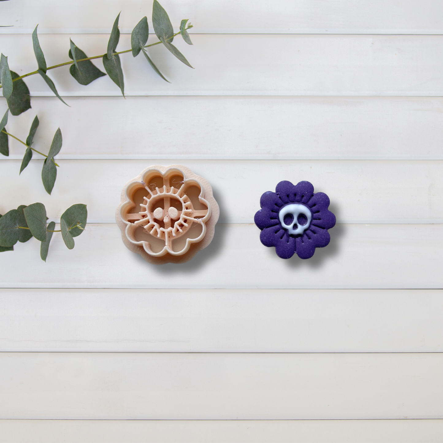 Cortador Arcilla Polimérica| Flor skull Halloween 202548 | Minipekas