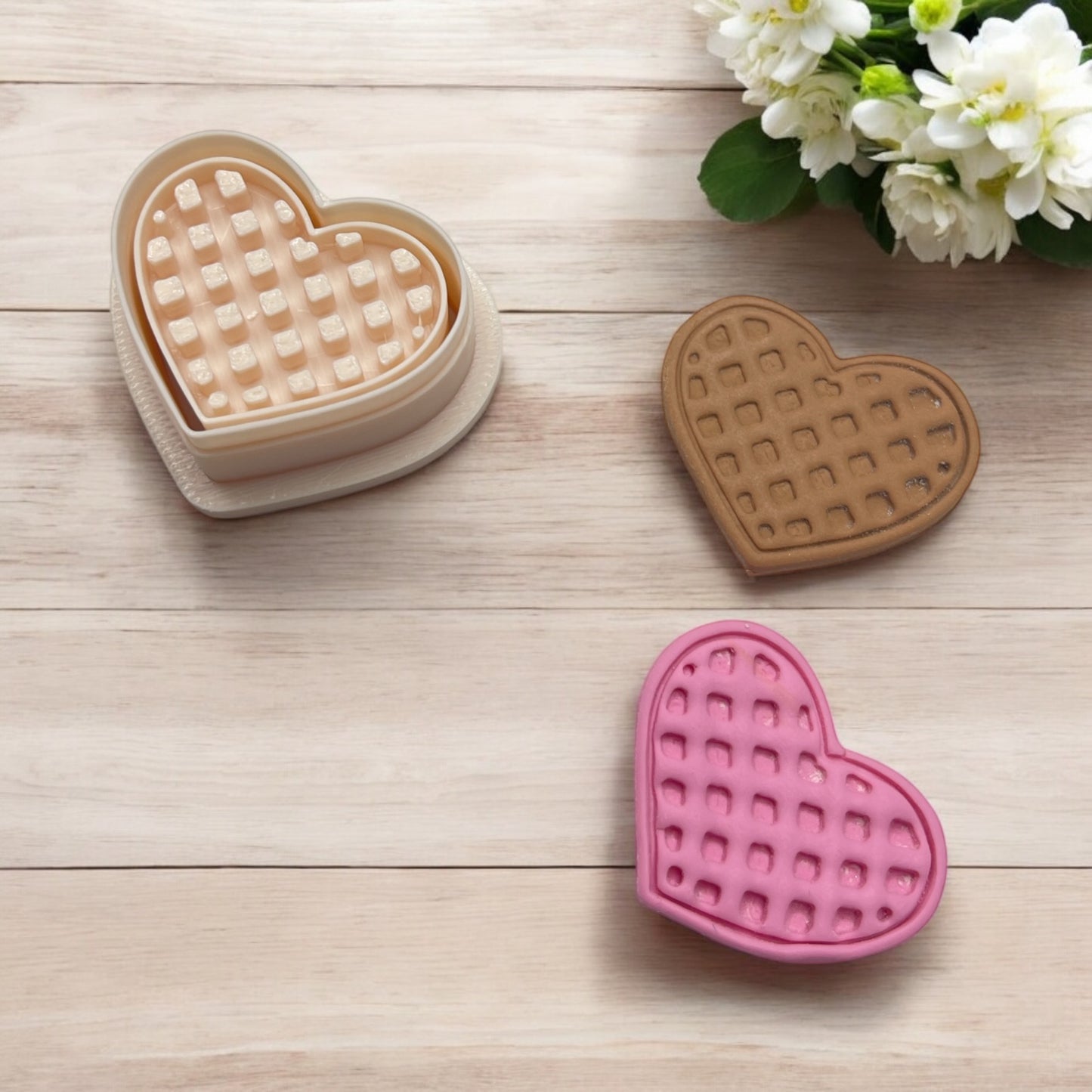 Corazón Galleta 3 - Cortador para hacer pendientes de arcilla polimérica