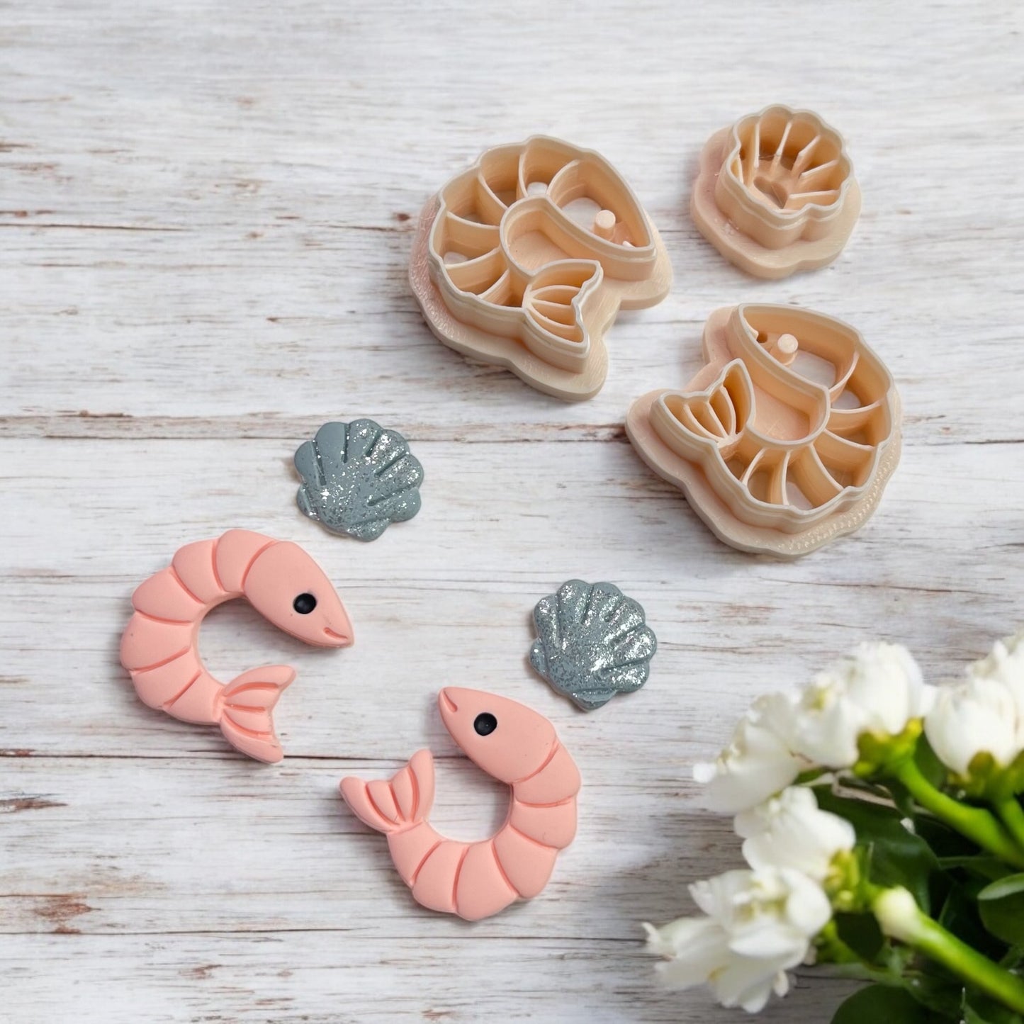 Camaron con concha – Cortador para hacer pendientes de arcilla polimérica.