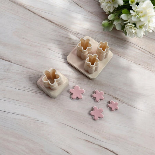 Cortador mini flores 3 para hacer pendientes de arcilla polimérica