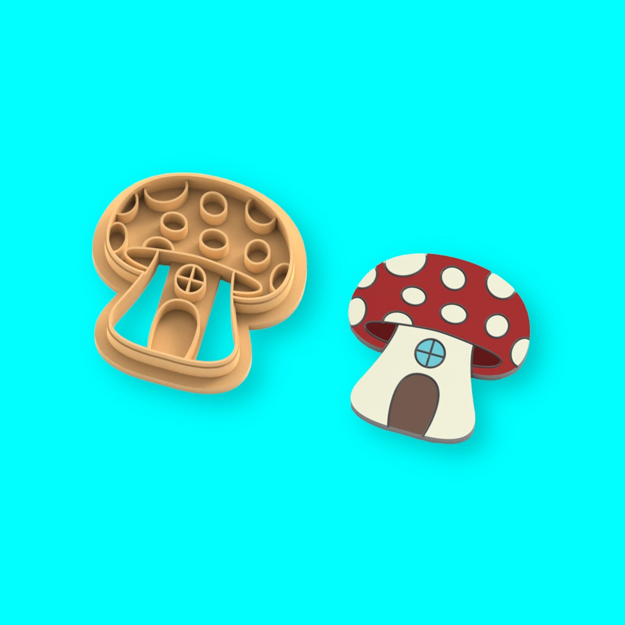 Polymer Clay Cutter Mushroom House