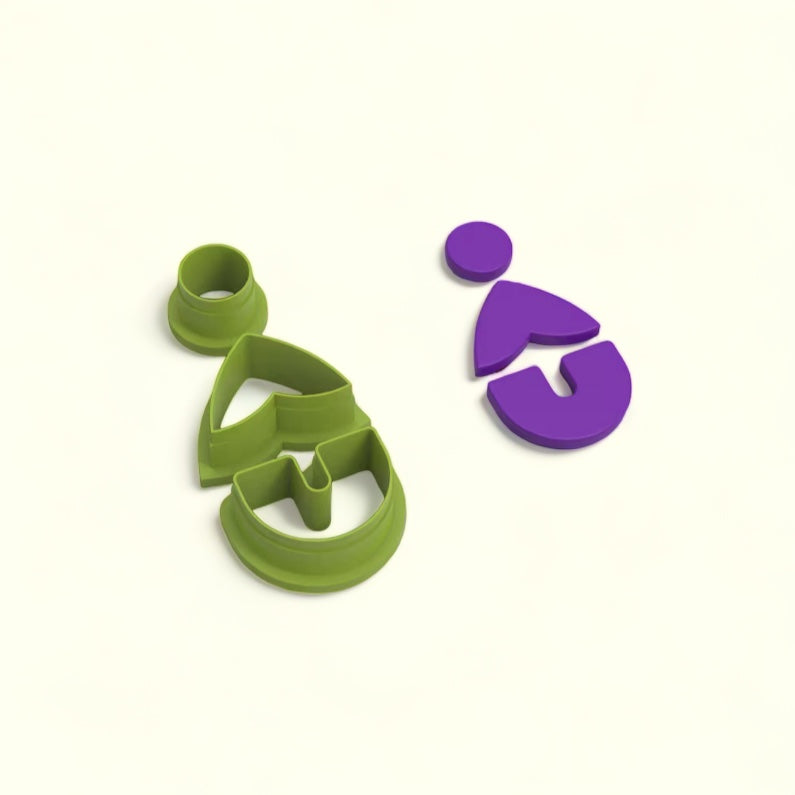 Boho combo M polymer clay cutter