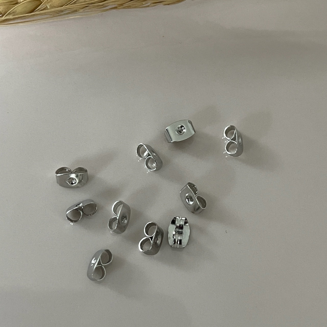 Steel findings for earring closure 10 units