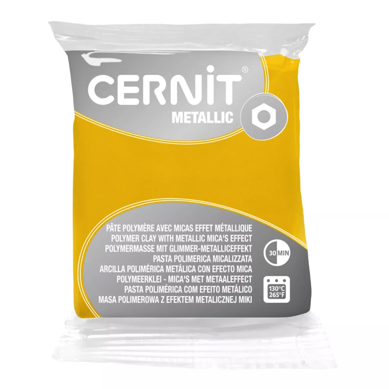 Arcilla Cernit Metallic amarillo arcilla polimerica 2oz (56g)