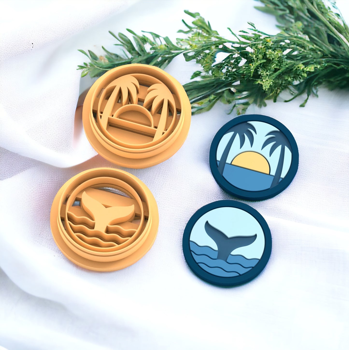 Cortador de moedas de verão para fazer brincos de argila polimérica