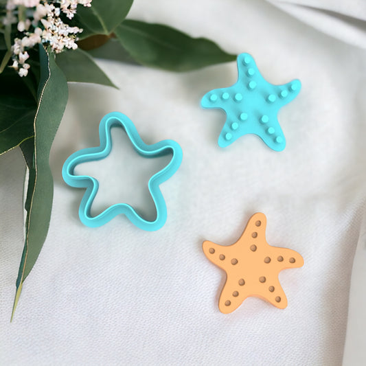 Cortador de estrela do mar para fazer brincos de cerâmica plástica