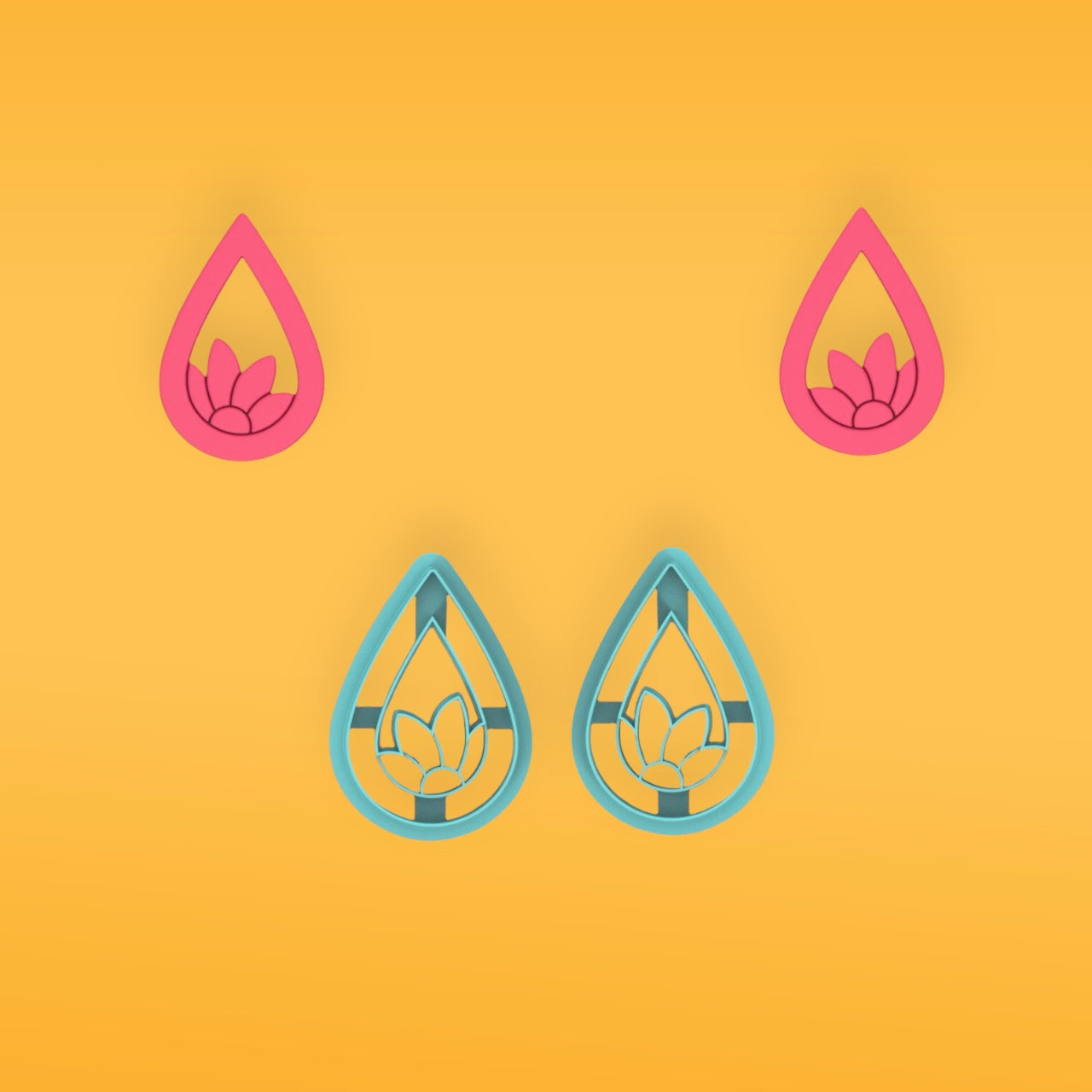 Cortador de argila de polímero de flor