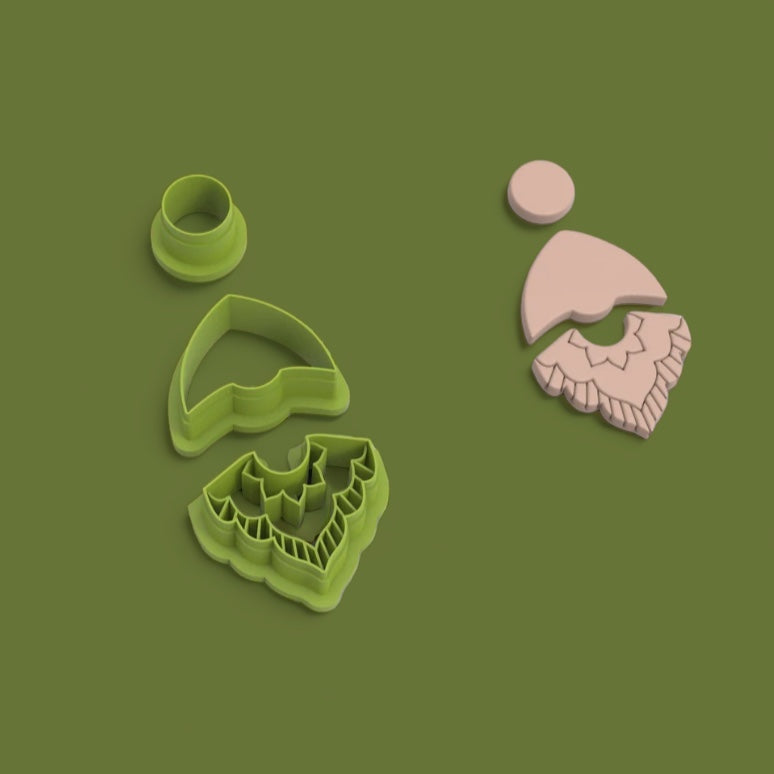 Boho Combo I polymer clay cutter