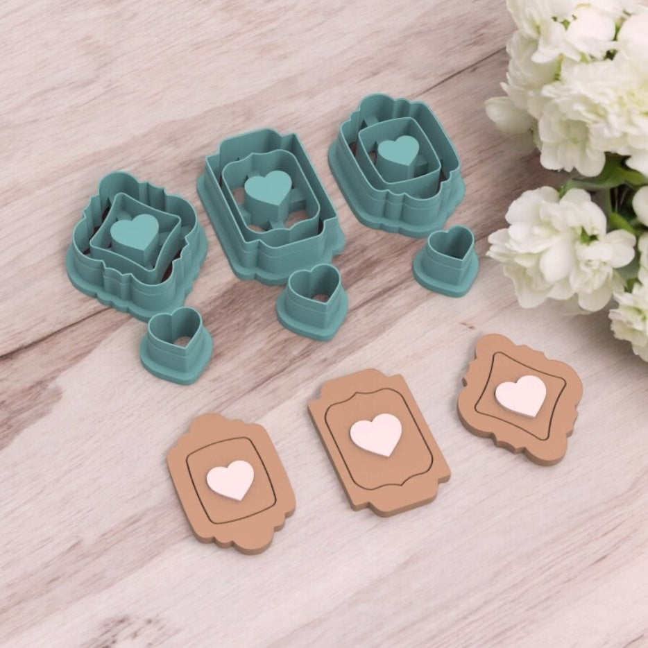 Frame San Valentin - Cortador para hacer pendientes de arcilla polimérica