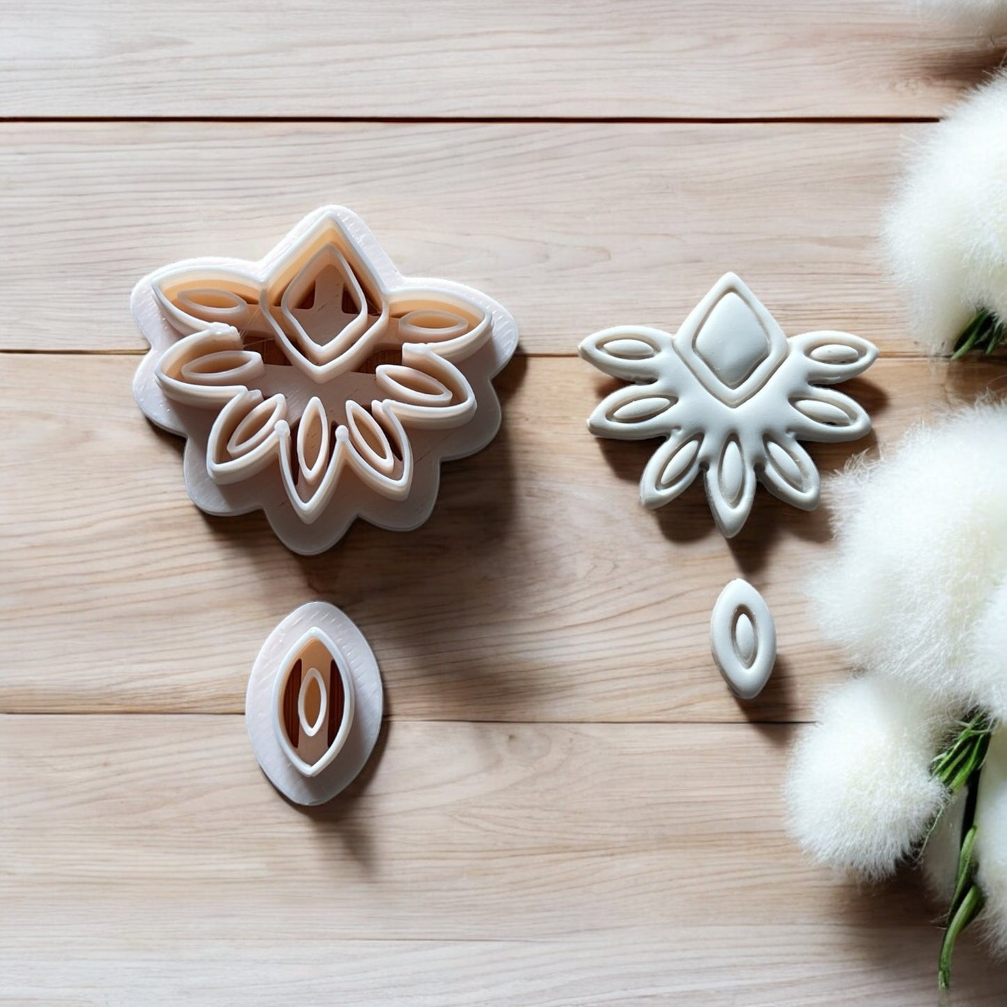 Flor bohemia - Cortador para hacer pendientes de arcilla polimerica