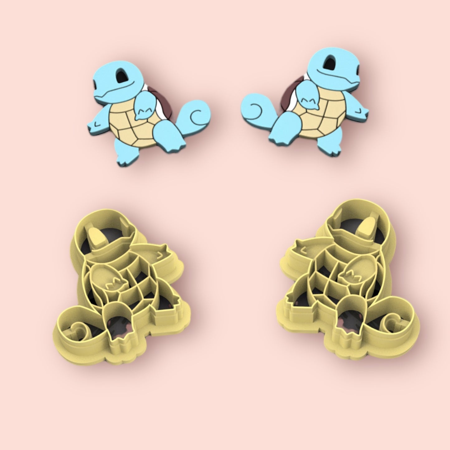 Cortador Pokémon 3 para fazer brincos de cerâmica plástica