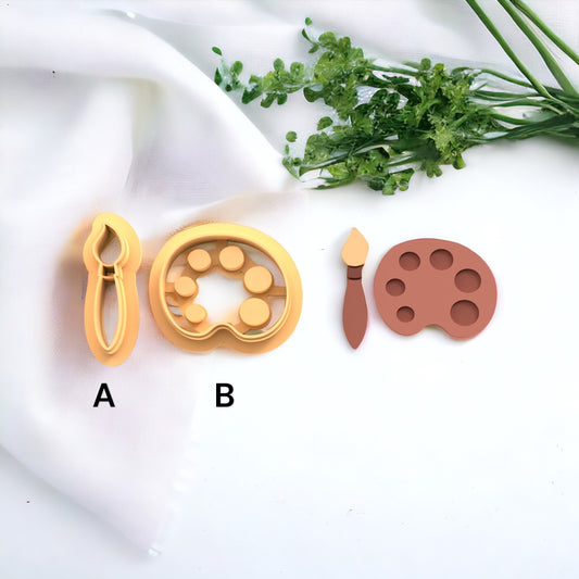 Cortador pincel y paleta para hacer pendientes de arcilla polimerica