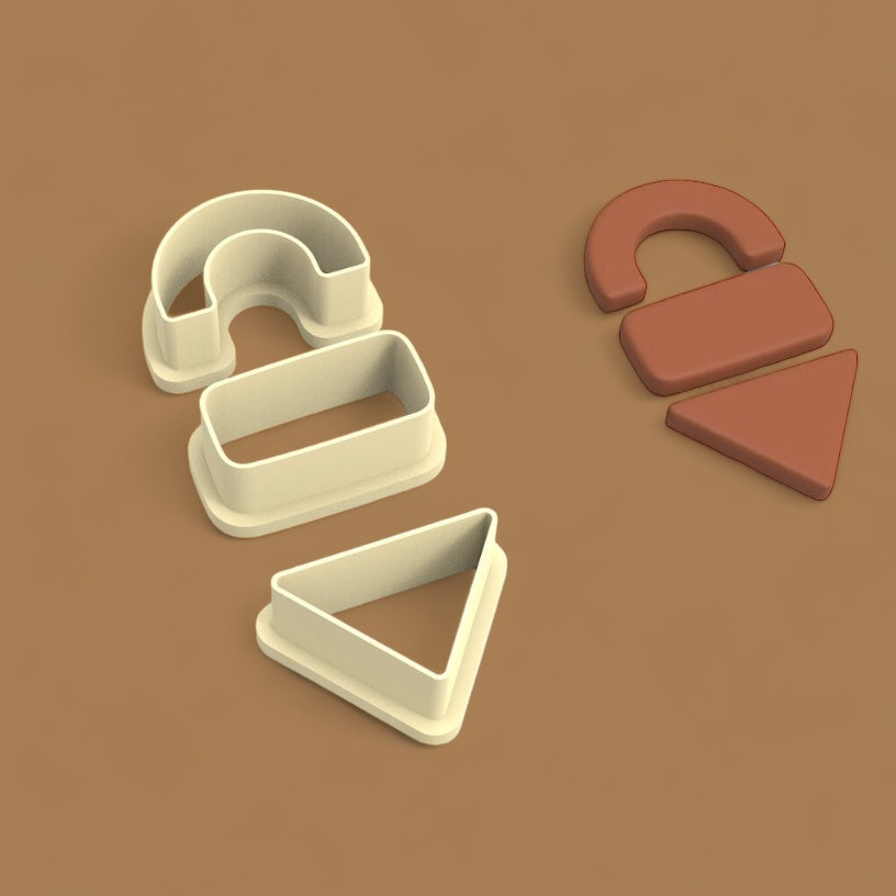 Cortador organic combo C  de arcilla polimérica