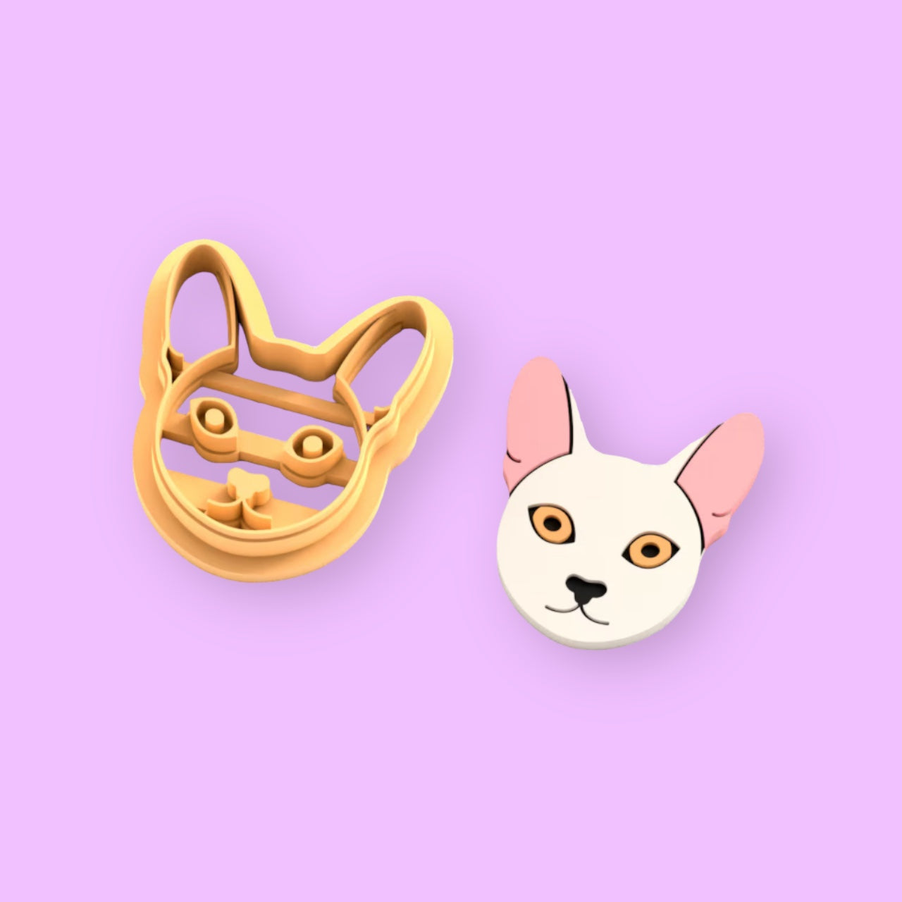 Cortador de argila de polímero de gato abissínio