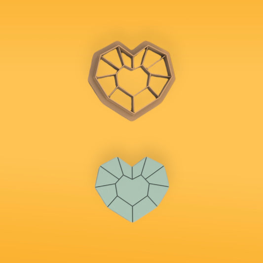 Cortador de argila de polímero de diamante coração