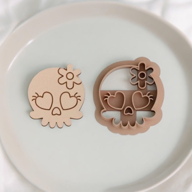 Cortador de argila de polímero de caveira