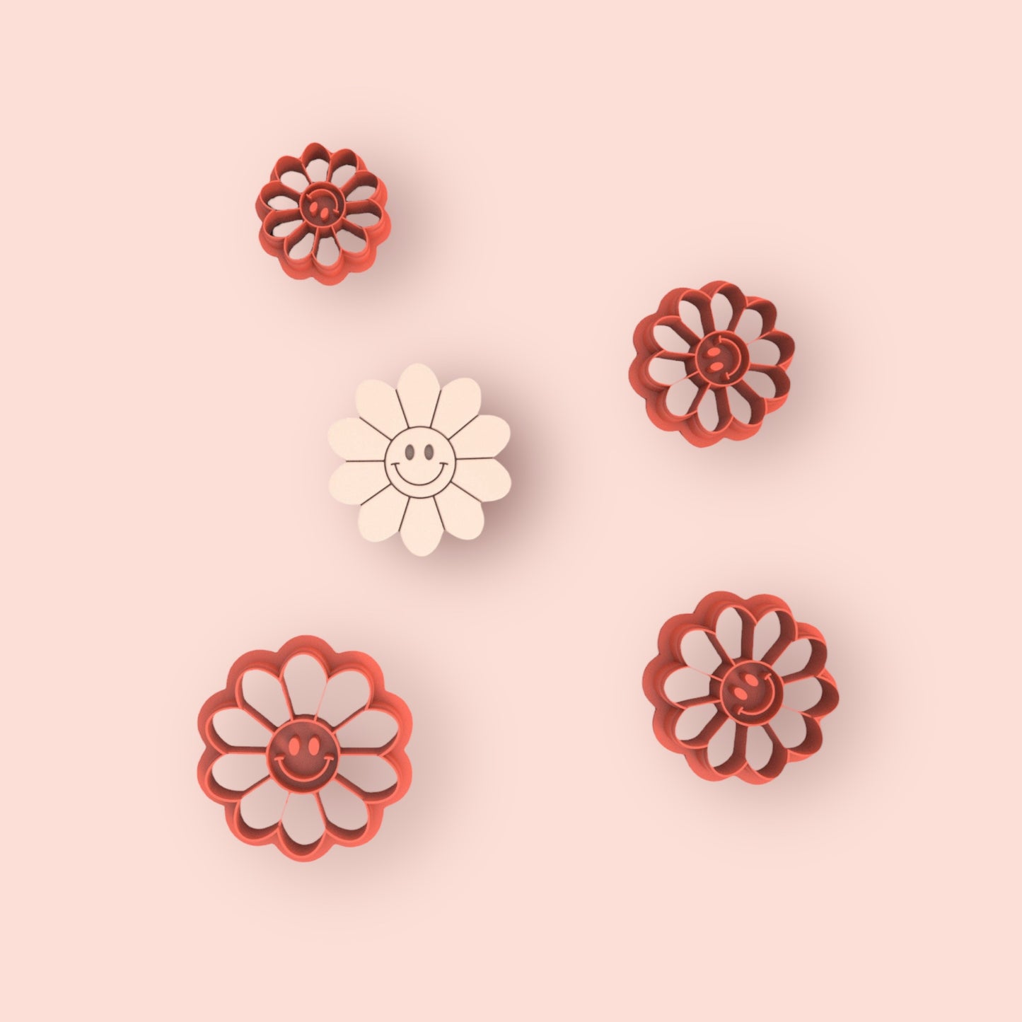 Cortador de carinhas sorridentes para fazer brincos de cerâmica plástica