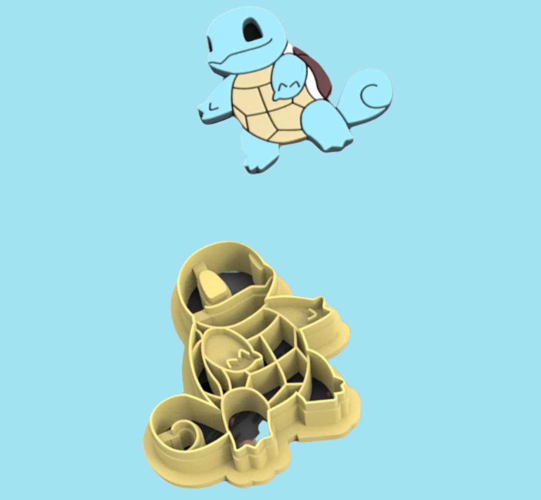 Cortador Pokémon 3 para fazer brincos de cerâmica plástica