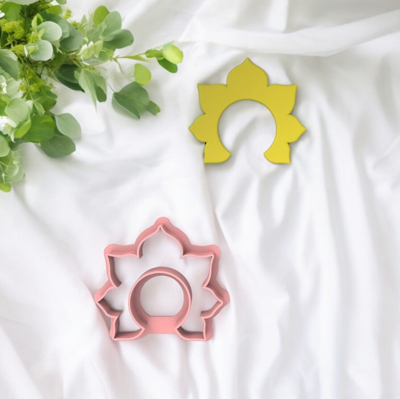 Cortador de argola de flor de sol para fazer brincos de argila de polímero