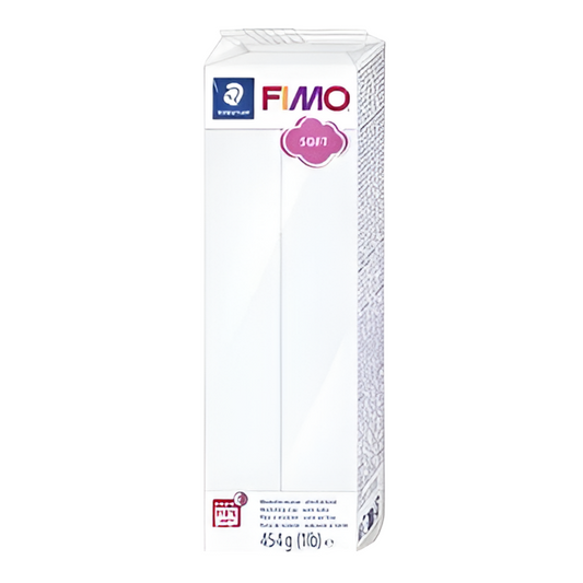 Argila de polímero branco macio Fimo 454g - 1 lb