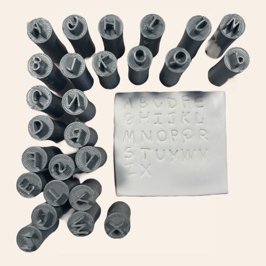 Letras - Estampa  para hacer pendientes de arcilla polimérica