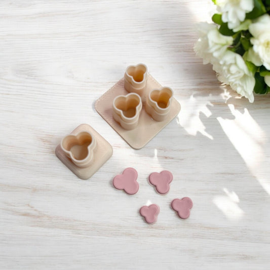 Cortador mini flores 4 para hacer pendientes de arcilla polimérica