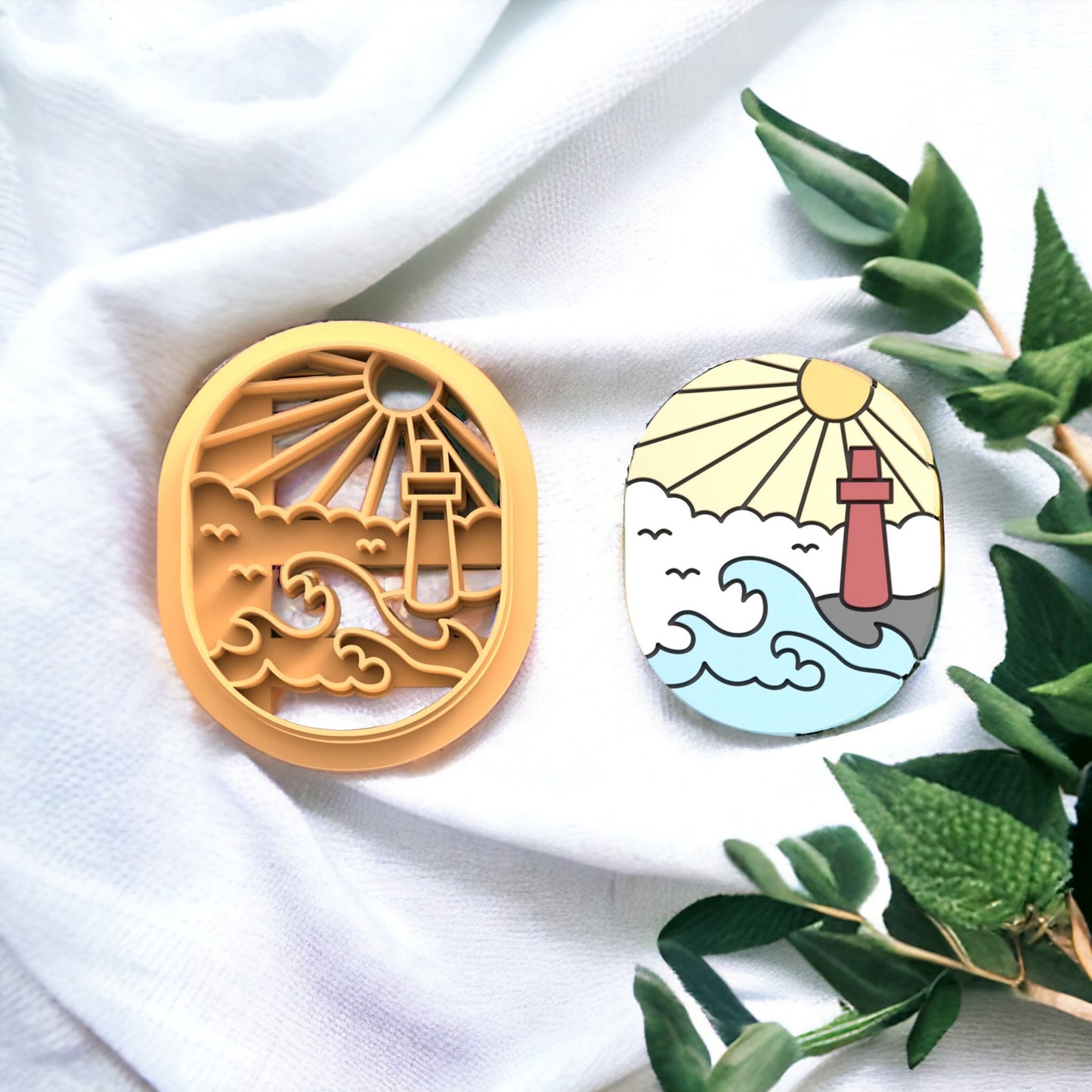 Cortador de paisagem de farol para fazer brincos de argila polimérica