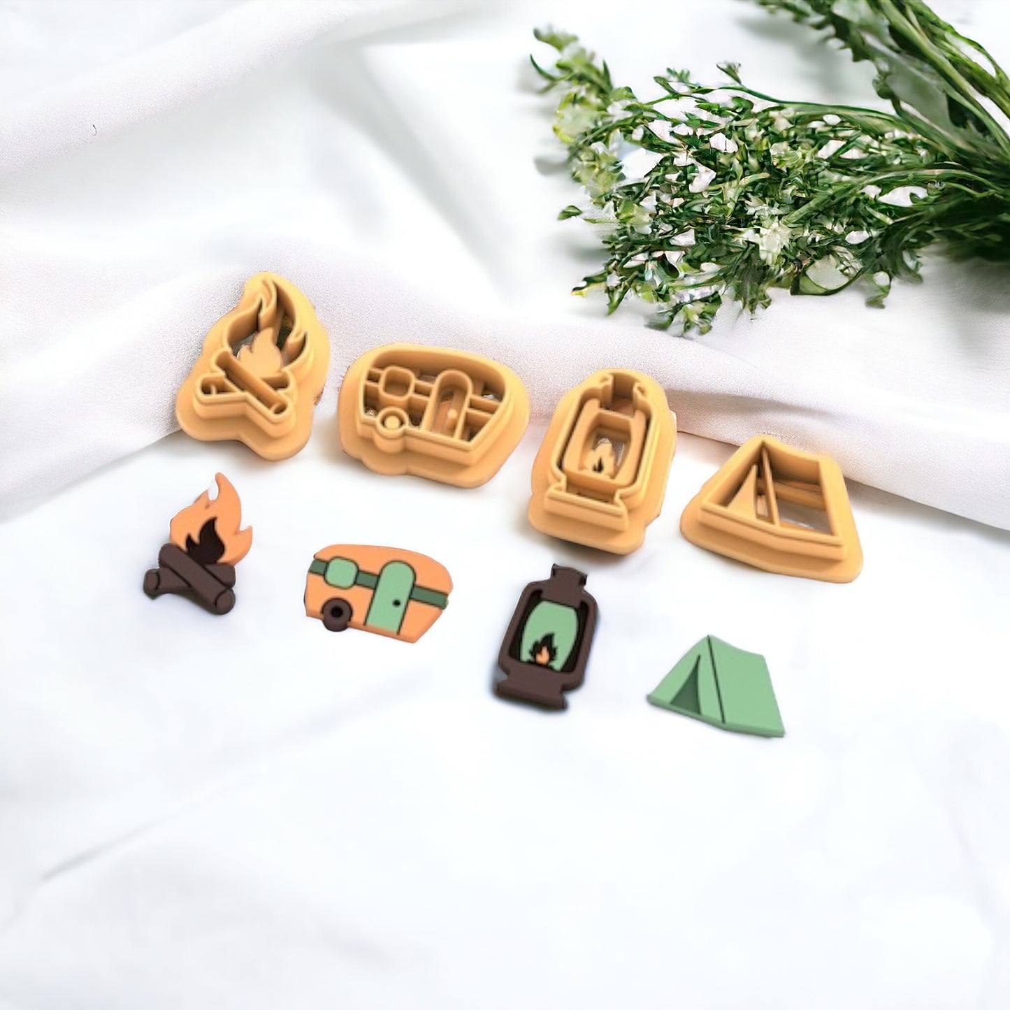 Set camping– Cortador para hacer pendientes de arcilla polimérica.