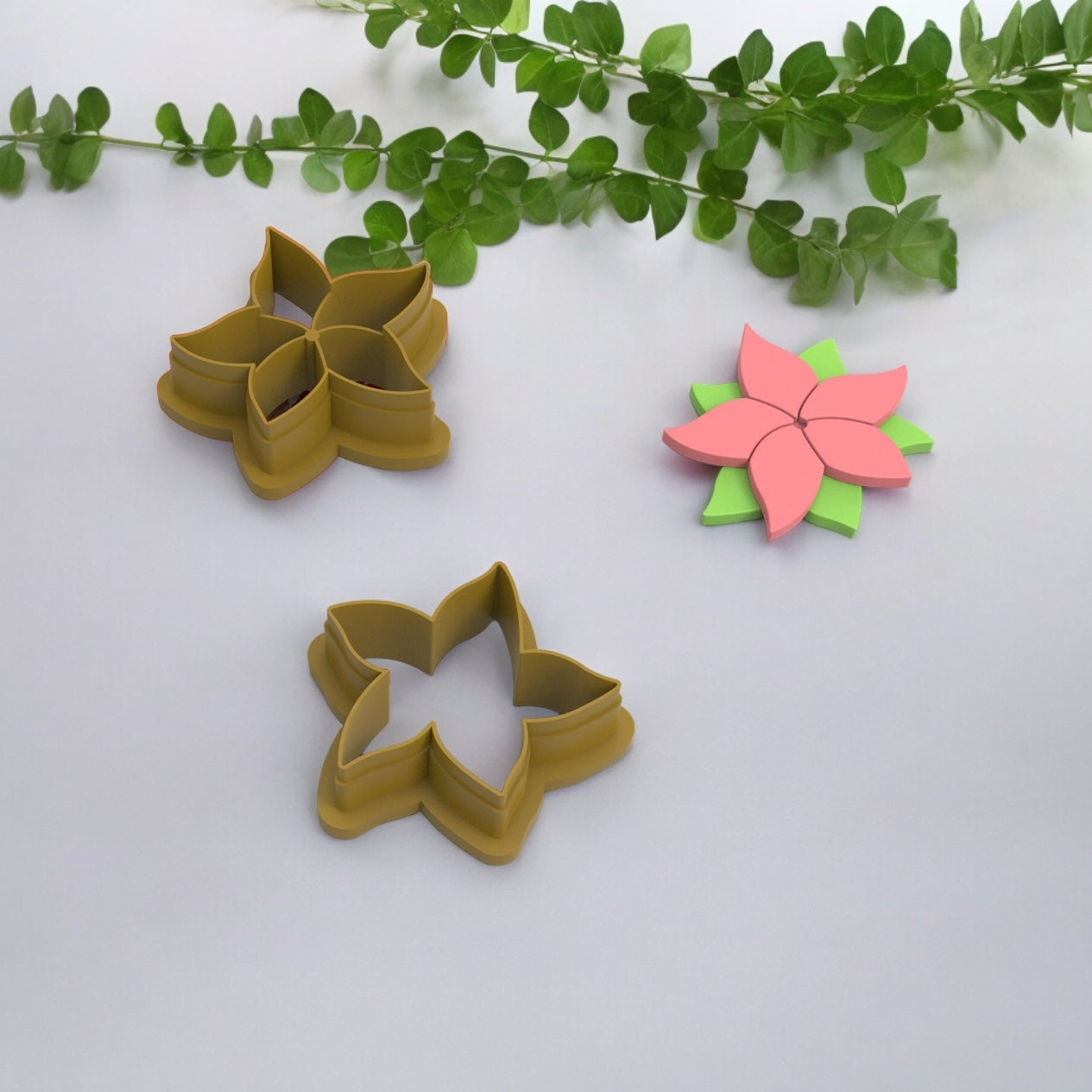 Cortador Poinsettia para hacer pendientes de arcilla polimerica