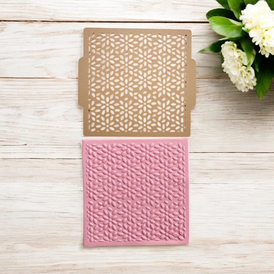 Plantilla textura floral 2para  arcilla polimerica