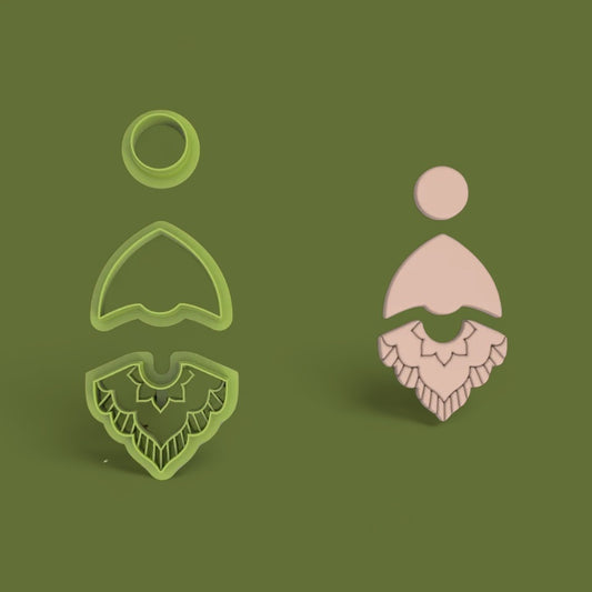 Boho Combo I polymer clay cutter