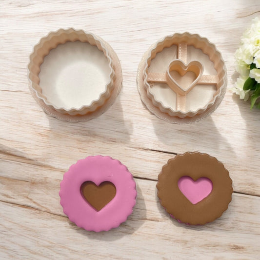 Corazón Galleta 8 - Cortador para hacer pendientes de arcilla polimérica