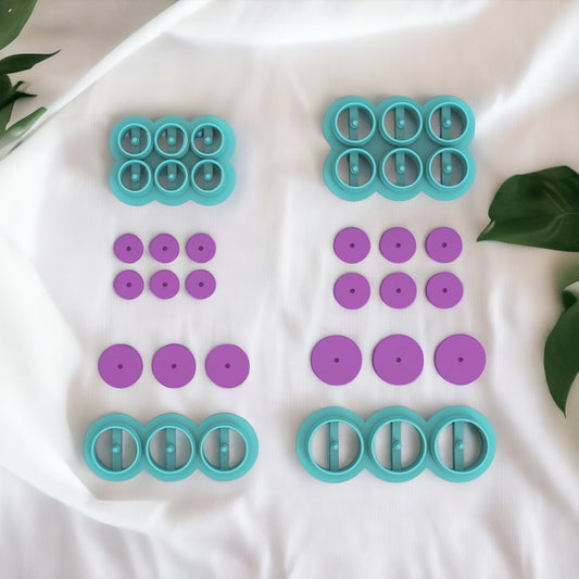 Mini cortador circular para fazer brincos de argila polimérica