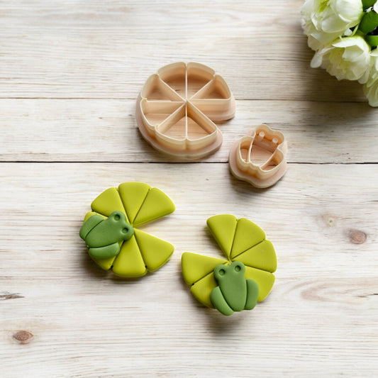 Hoja con sapo– Cortador para hacer pendientes de arcilla polimérica.