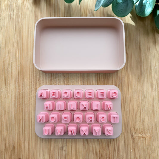 Letras Mayusculas 1 cm - Estampa para hacer pendientes de arcilla polimerica