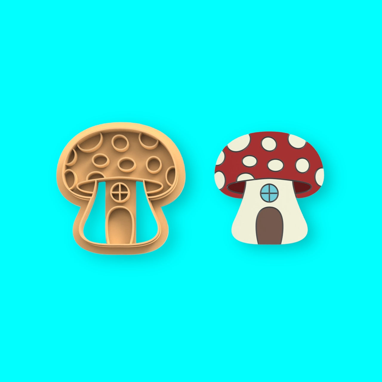 Polymer Clay Cutter Mushroom House