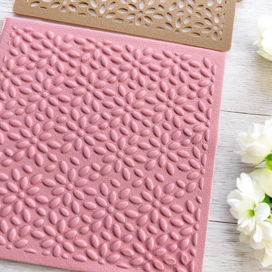 Plantilla textura floral 2para  arcilla polimerica