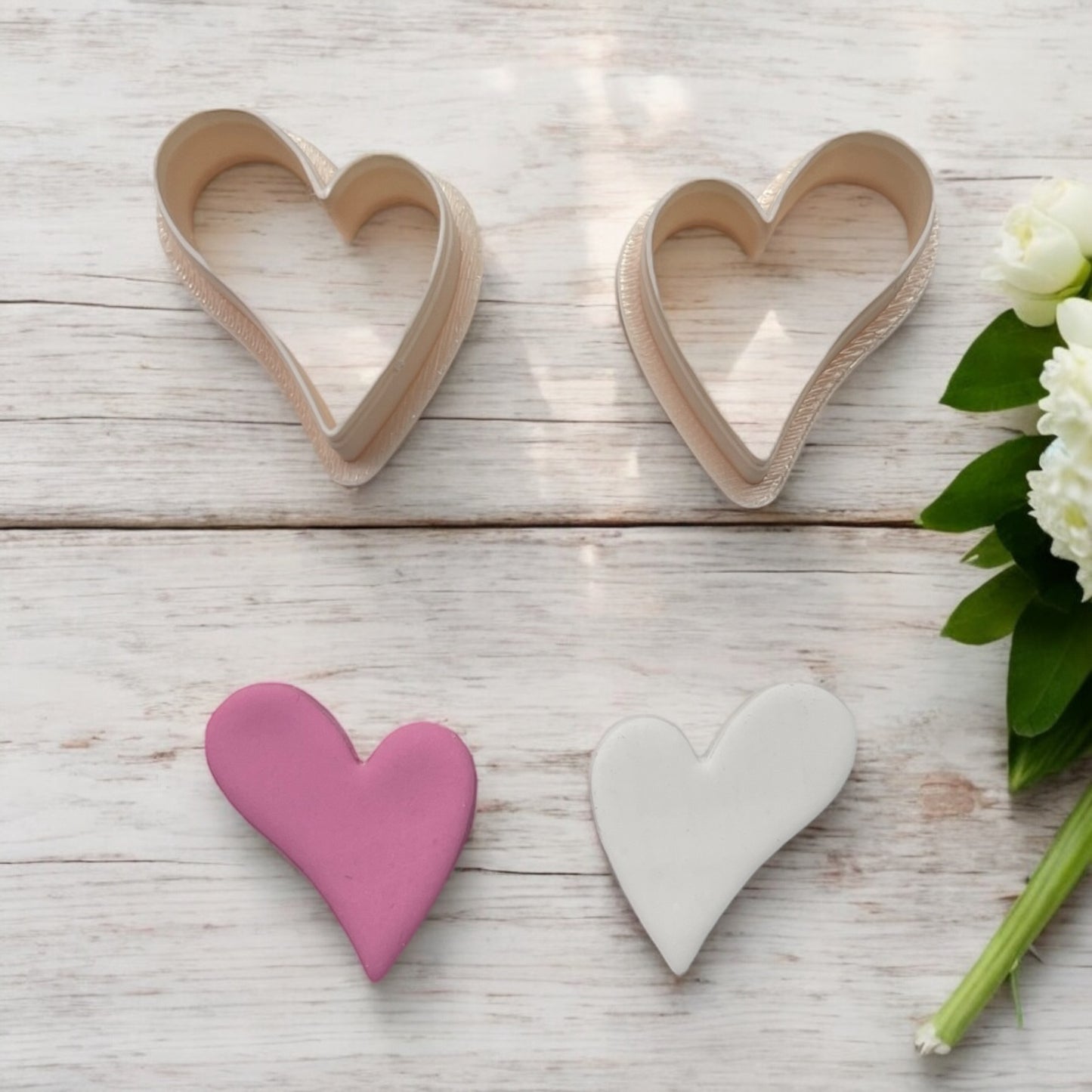 Corazón Abstract 7 - Cortador para hacer pendientes de arcilla polimérica