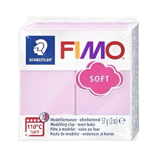 Argila de polímero rosa pastel macio Fimo 57g -2 oz
