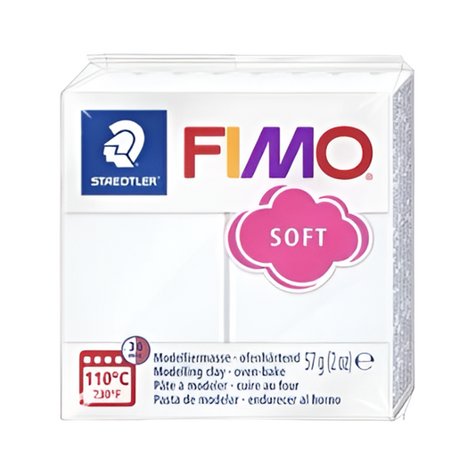 Argila de polímero branco macio Fimo 57g -2 oz