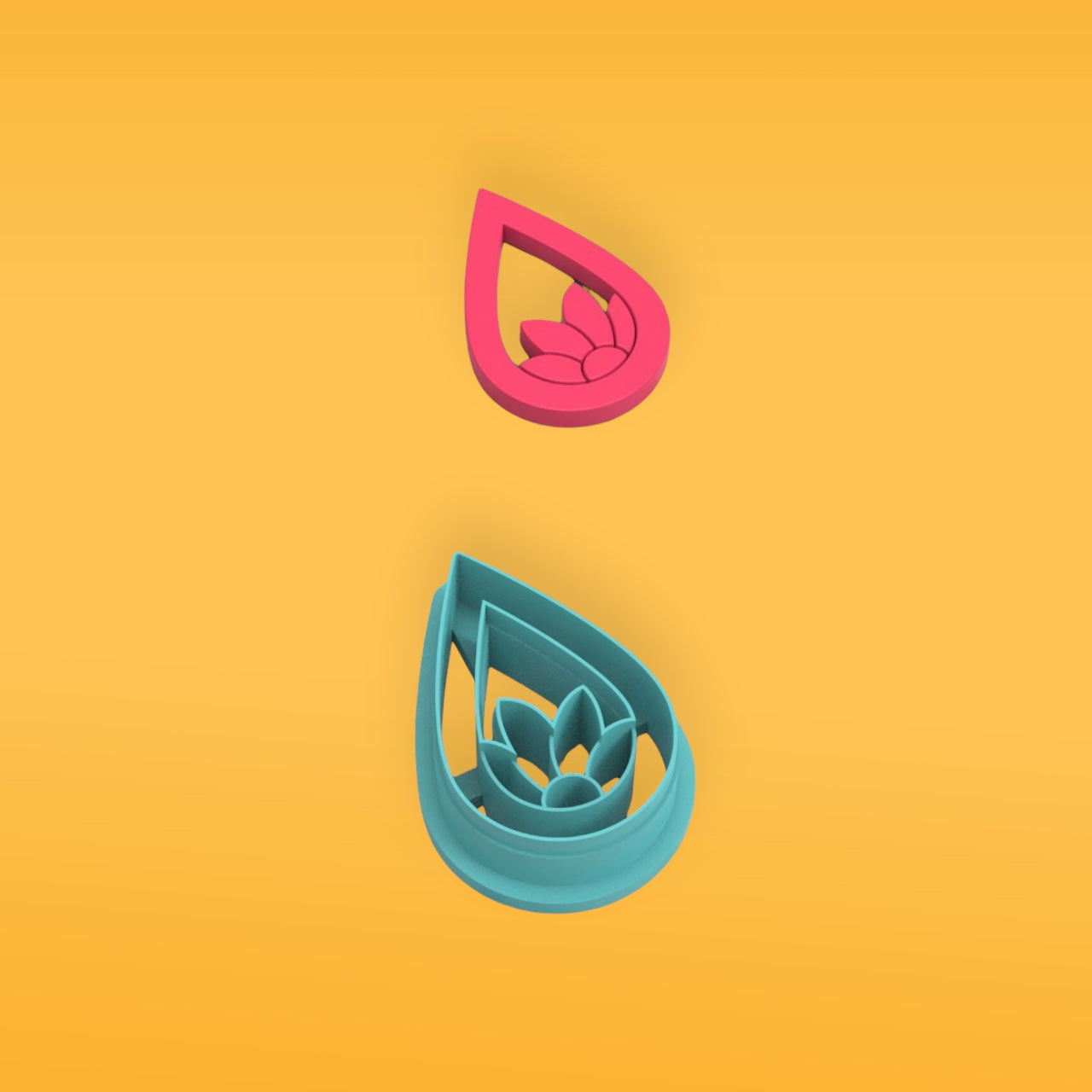 Cortador de argila de polímero de flor