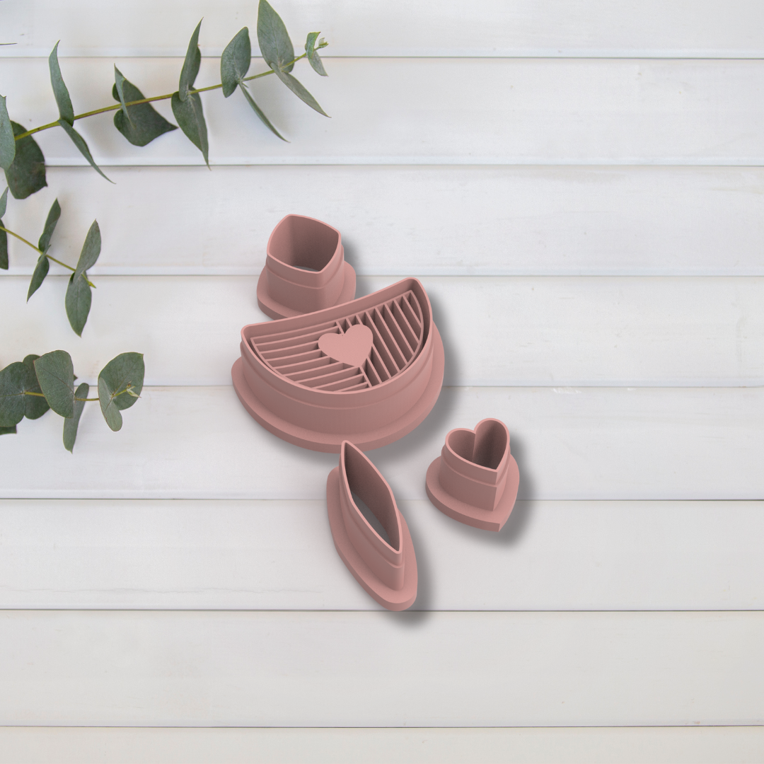 Cortador Arcilla Polimérica| Heart Lines Dangle 2025366| Minipekas