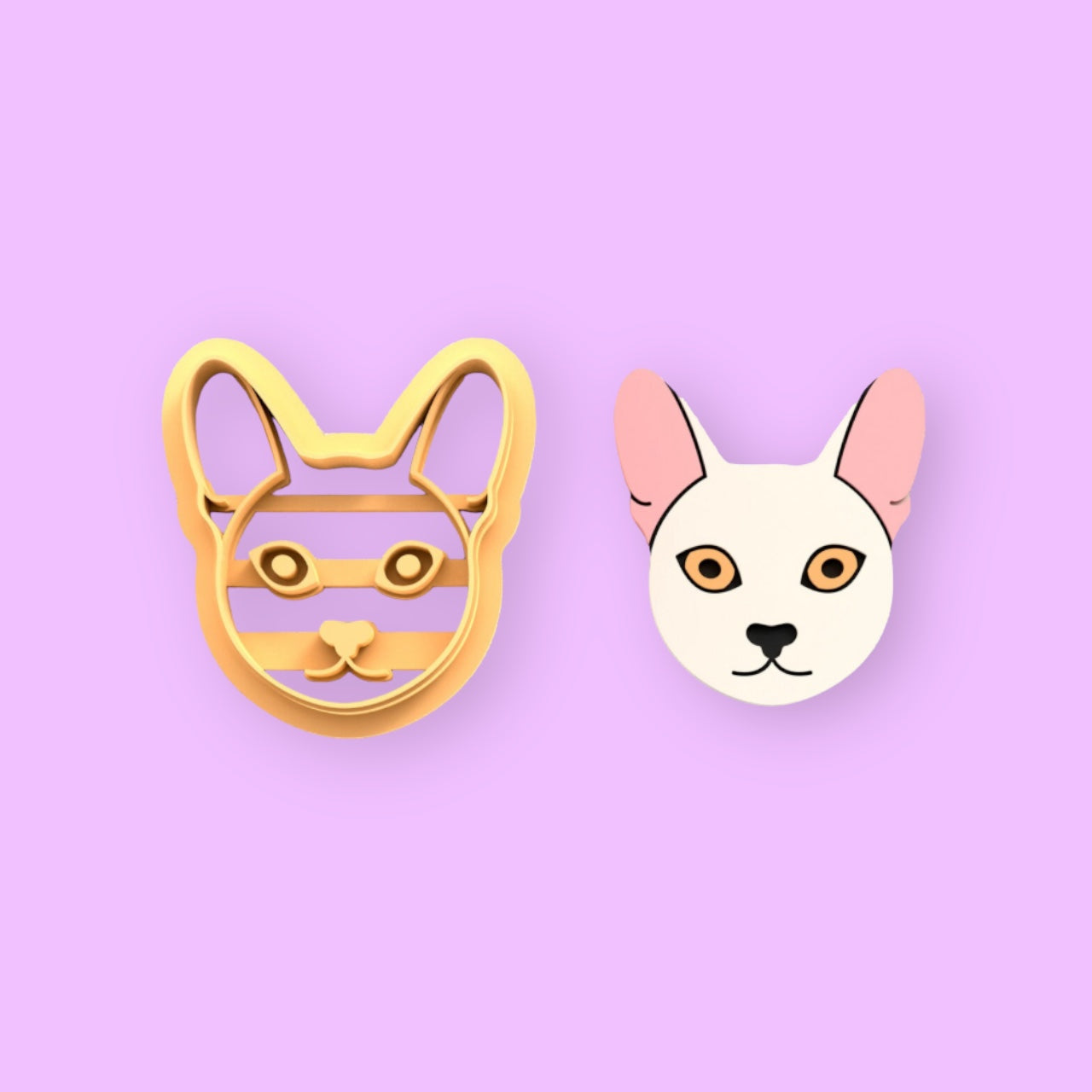 Cortador de argila de polímero de gato abissínio